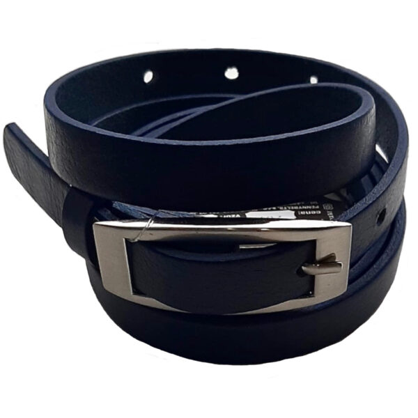Opasek dámský kožený PENNY BELTS 15 mm modrý