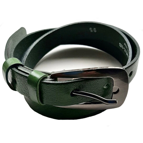 Opasek dámský kožený PENNY BELTS 20 mm zelený