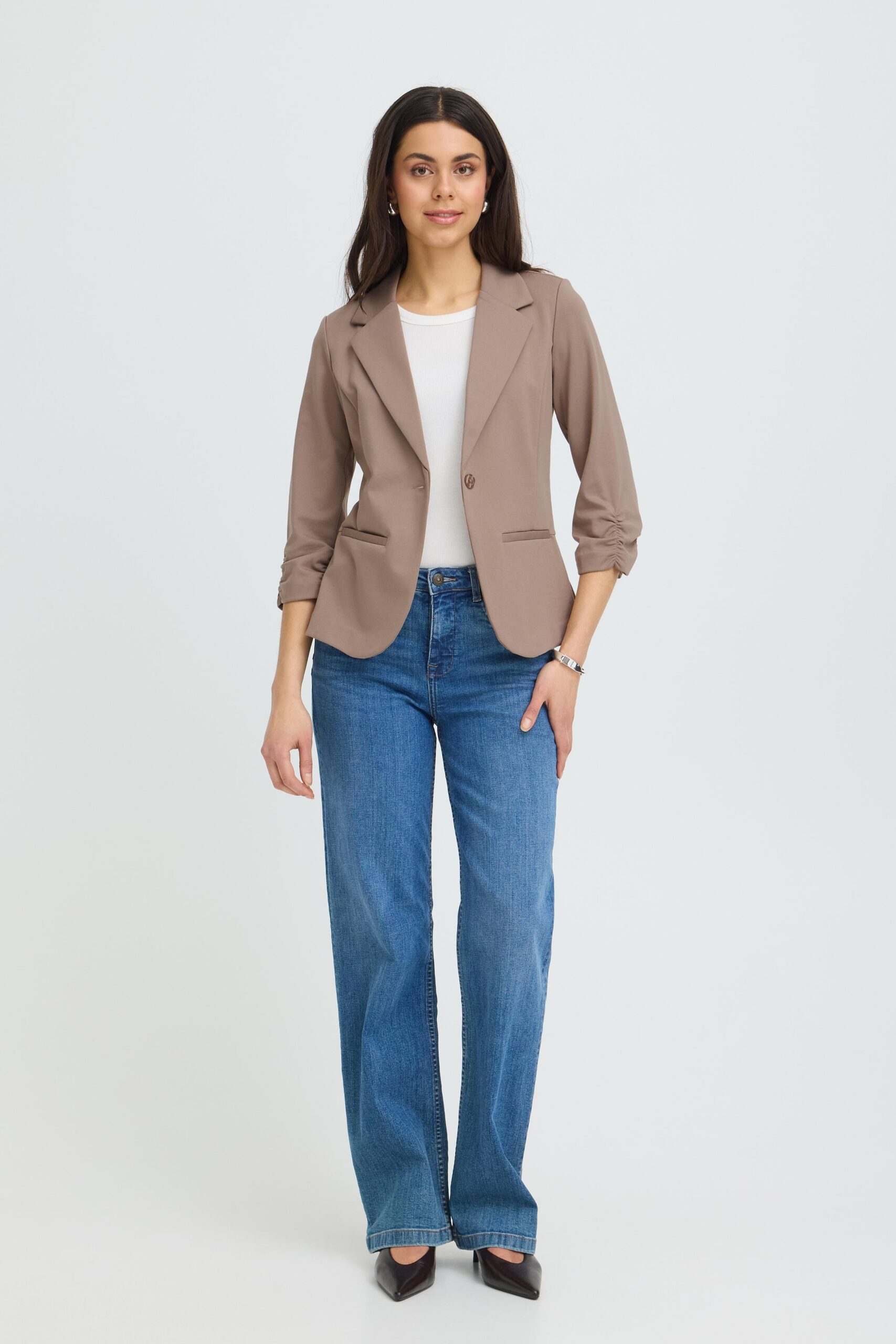 Blazer Fransa 20604689-107807 hnědé barvy 3/4 rukáv - Obrázek 8