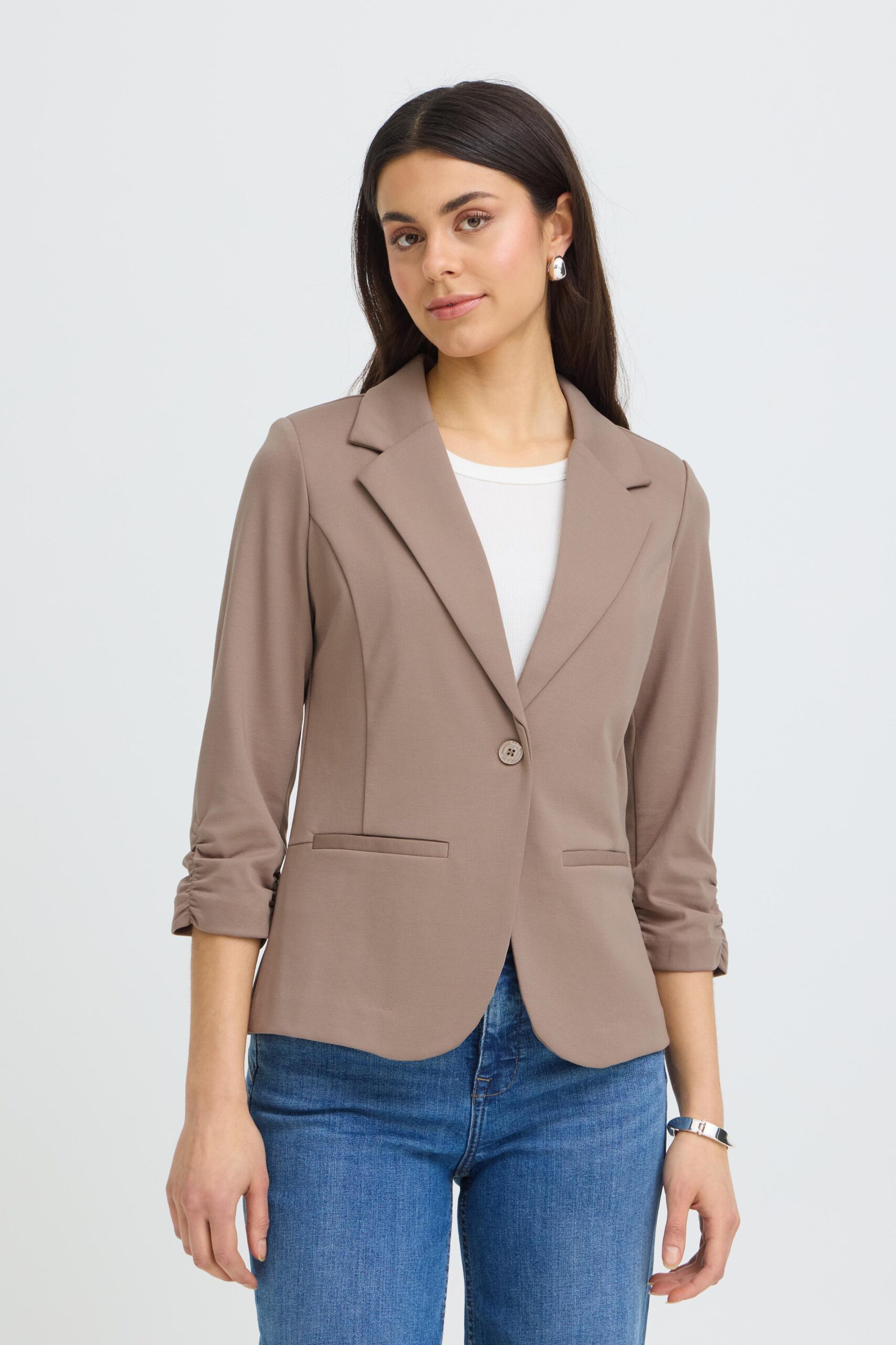 Blazer Fransa 20604689-107807 hnědé barvy 3/4 rukáv - Obrázek 6