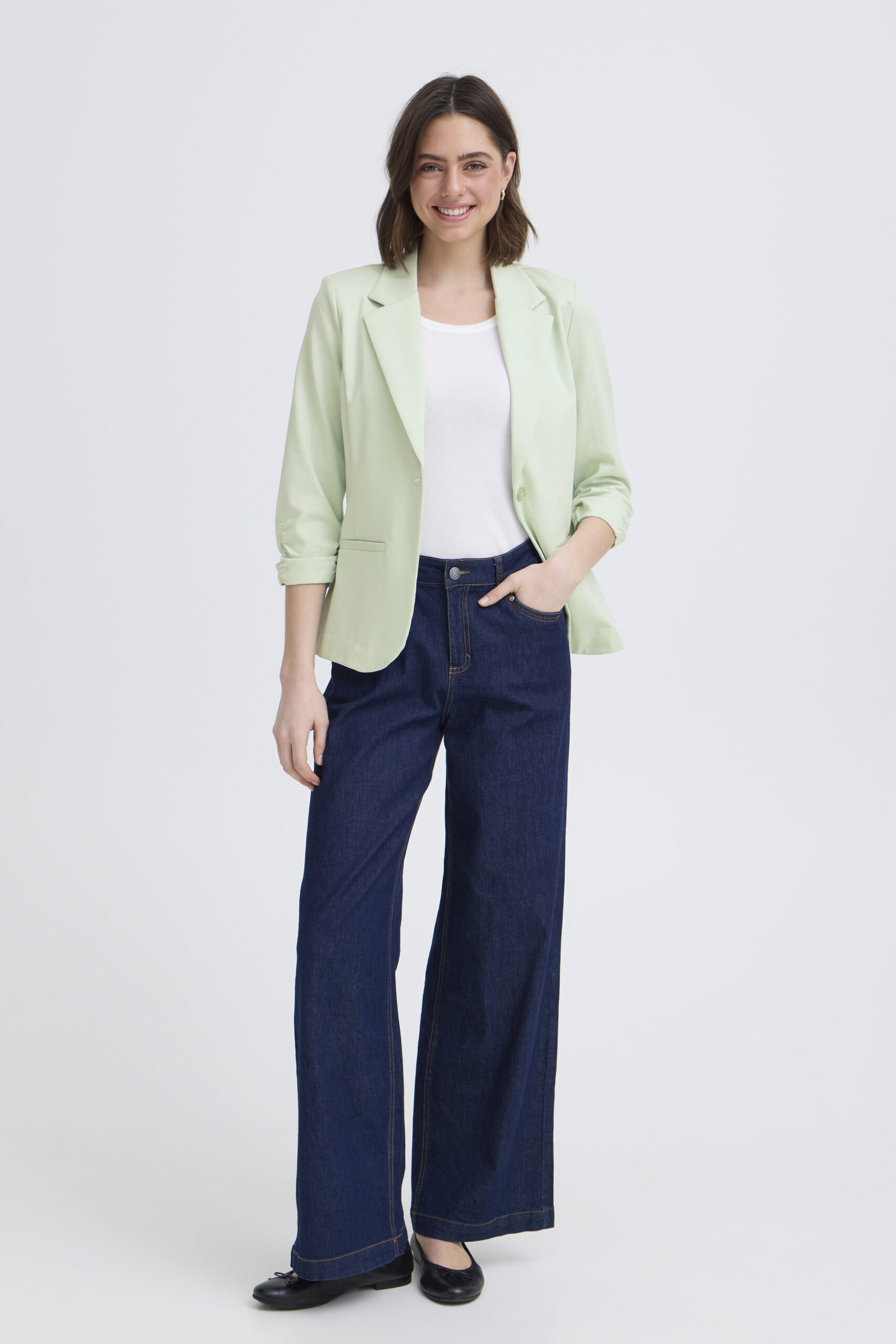 Blazer Fransa 20604689-136107 mintové barvy 3/4 rukáv - Obrázek 8